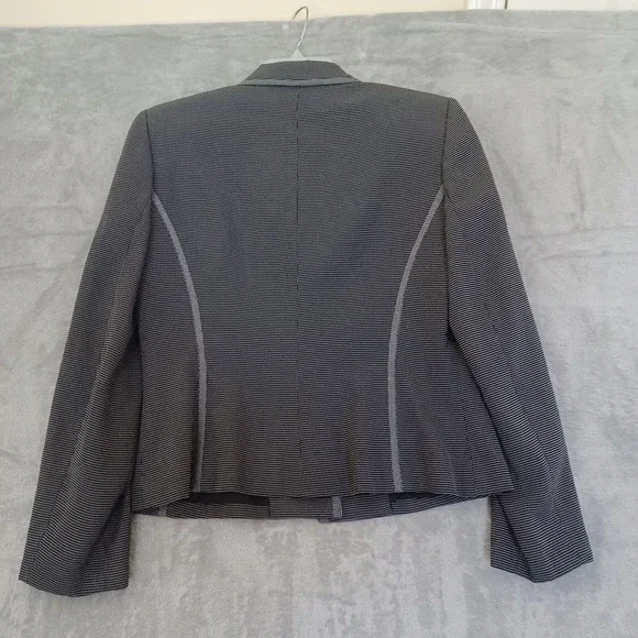 Liz Claiborne Sz 8 Suit Blazer Dress Knee Length Shift Academia Career Wear Gray - Picture 5 of 11